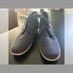 Dansko JOY blue nubuck leather lace up bootie